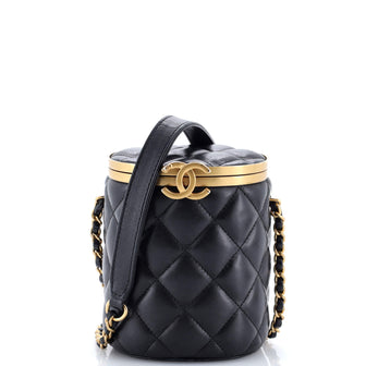 Chanel Crown Box Vanity Bag Quilted Lambskin Mini