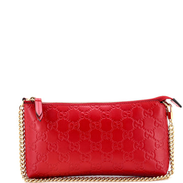 Gucci Chain Wristlet Wallet Guccissima Leather