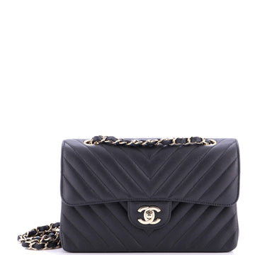 Chanel Classic Single Flap Bag Chevron Caviar Mini