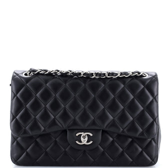 Chanel Classic Double Flap Bag Quilted Lambskin Jumbo