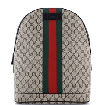 Gucci Web Backpack GG Coated Canvas Medium