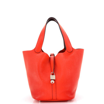 Hermes Eclat Picotin Lock Bag Clemence MM