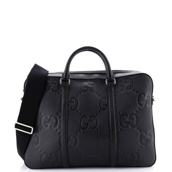 Gucci Convertible Briefcase Jumbo GG Embossed Leather