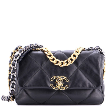 Chanel 19 Flap Bag Quilted Stitched Lambskin Medium
