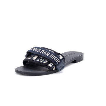 Christian Dior Women's Dio(r)evolution Slide Sandals Oblique Fabric