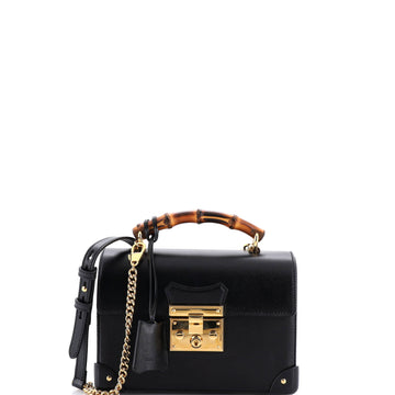 Gucci Padlock Bamboo Shoulder Bag Leather Small
