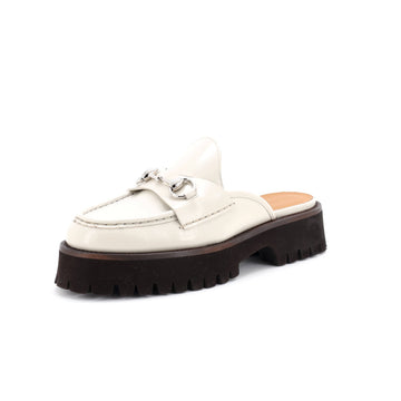 Gucci Women's Horsebit Flatform Mules Leather