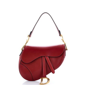 Christian Dior Saddle Handbag Leather Medium