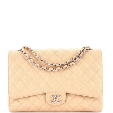Chanel Classic Double Flap Bag Quilted Caviar Maxi