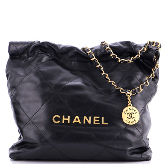 Chanel 22 Chain Hobo Quilted Calfskin Small