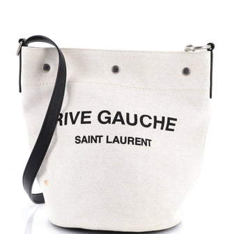 Saint Laurent Rive Gauche Bucket Bag Canvas