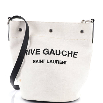 Saint Laurent Rive Gauche Bucket Bag Canvas