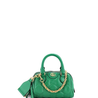 Gucci Ophidia Convertible Boston Top Handle Bag GG Matelasse Leather Mini