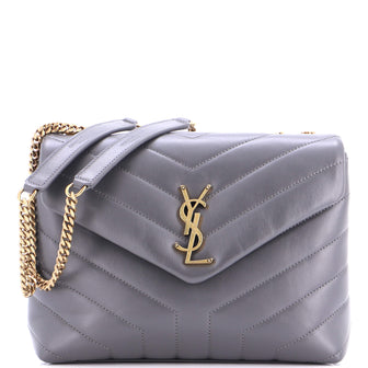 Saint Laurent Loulou Shoulder Bag Matelasse Chevron Leather Small