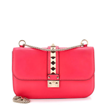 Valentino Garavani Glam Lock Shoulder Bag Leather Medium