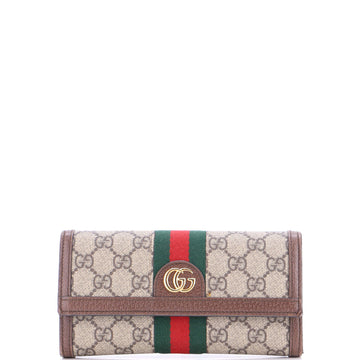 Gucci Ophidia Continental Wallet GG Coated Canvas