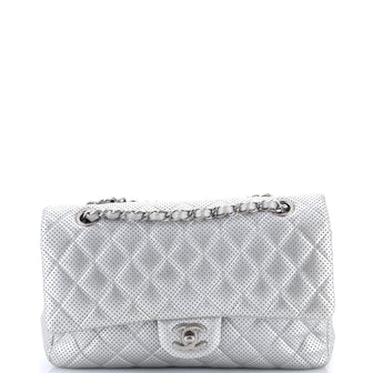 Chanel Classic Double Flap Bag Quilted Perforated Lambskin Medium