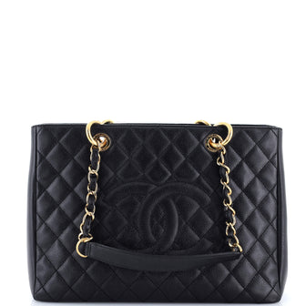 Chanel Grand Shopping Tote Quilted Caviar