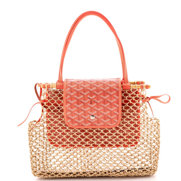 Goyard Aligre Bag Raffia Net with Coated Canvas
