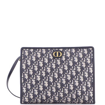 Christian Dior 30 Montaigne Zip Pouch Oblique Canvas Medium