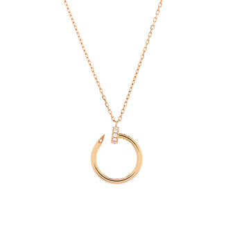 Cartier Juste un Clou Pendant Necklace 18K Rose Gold with Diamonds