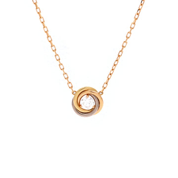 Cartier Trinity Diamond Pendant Necklace 18K Tricolor Gold and Diamond