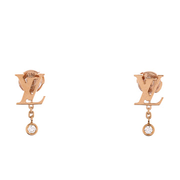 Louis Vuitton Idylle Blossom LV Ear Stud Earrings 18K Rose Gold with Diamond