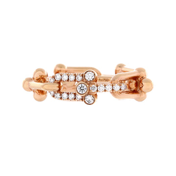 Tiffany & Co. HardWear Link Ring 18K Rose Gold with  Diamonds Small