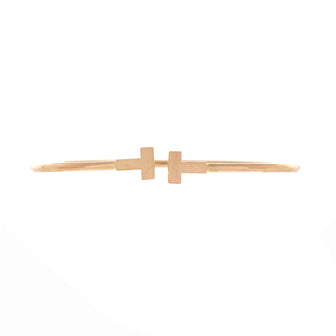 Tiffany & Co. T Wire Bracelet 18K Yellow Gold Narrow