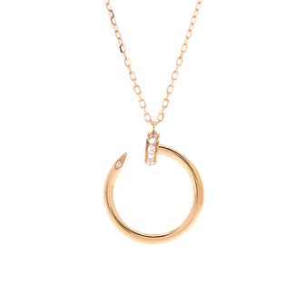 Cartier Juste un Clou Pendant Necklace 18K Rose Gold with Diamonds