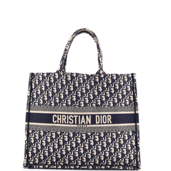 Christian Dior Book Tote Oblique Canvas Large