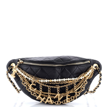 Chanel All About Chains Waist Bag Quilted Lambskin