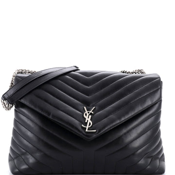 Saint Laurent Loulou Shoulder Bag Matelasse Chevron Leather Large