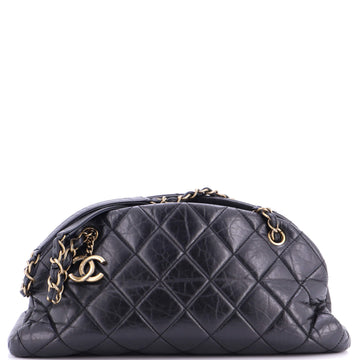 Chanel Just Mademoiselle Bag Quilted Aged Calfskin Medium