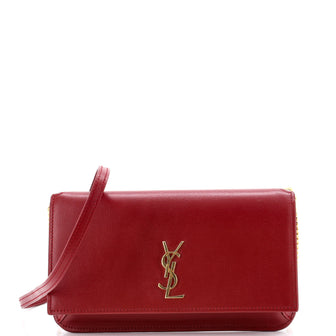 Saint Laurent Classic Monogram Phone Holder Shoulder Bag Leather