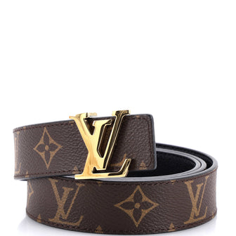 Louis Vuitton LV Initiales Reversible Belt Monogram Canvas and Leather Medium