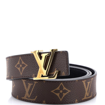 Louis Vuitton LV Initiales Reversible Belt Monogram Canvas and Leather Medium