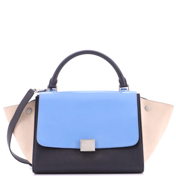 Celine Trapeze Bag Leather with Patent Small