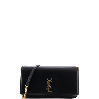 Saint Laurent Classic Monogram Phone Holder Shoulder Bag Leather