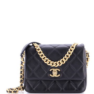 Chanel Side Note Flap Bag Quilted Lambskin Small