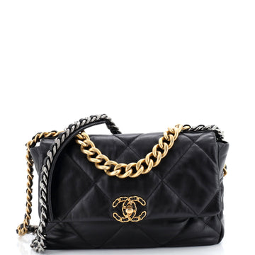 Chanel 19 Flap Bag Quilted Leather Large