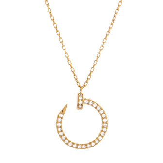 Cartier Juste un Clou Pendant Necklace 18K Yellow Gold and Pave Diamonds