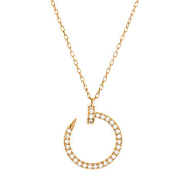 Cartier Juste un Clou Pendant Necklace 18K Yellow Gold and Pave Diamonds