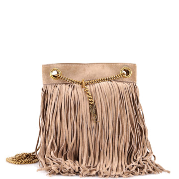 Saint Laurent Grace Fringe Hobo Suede Small