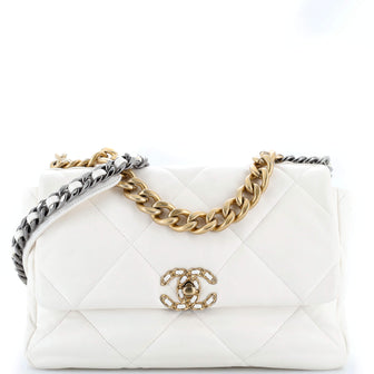Chanel 19 Flap Bag Quilted Leather Large