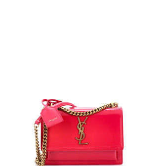 Saint Laurent Sunset Crossbody Bag Patent Small