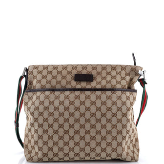 Gucci Front Pocket Web Messenger GG Canvas Medium
