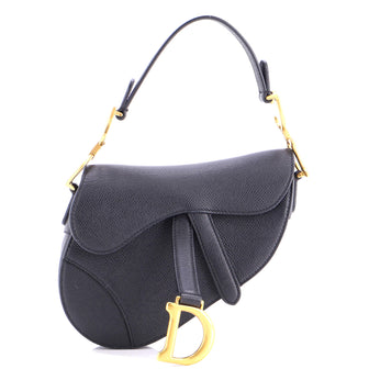 Christian Dior Saddle Handbag Leather Mini
