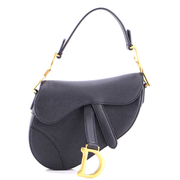 Christian Dior Saddle Handbag Leather Mini