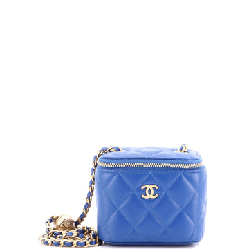Chanel Pearl Crush Vanity Case with Chain Quilted Lambskin Mini